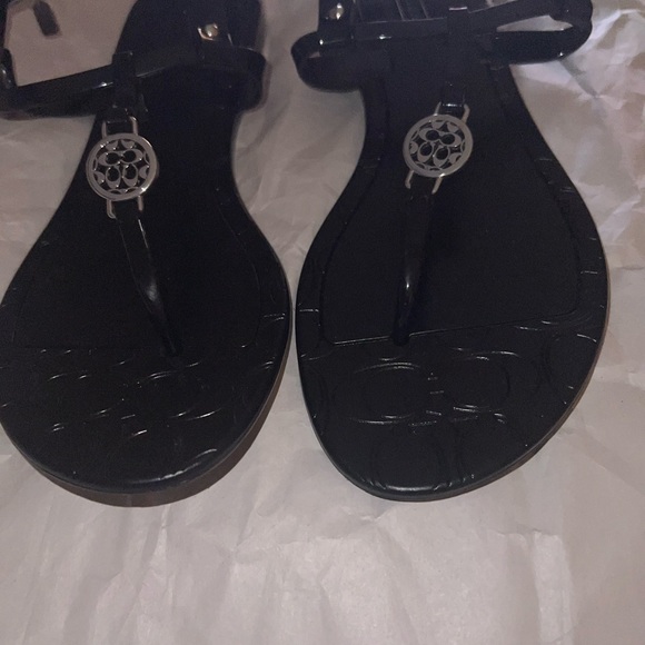 Black Coach Sandals - Picture 4 of 6